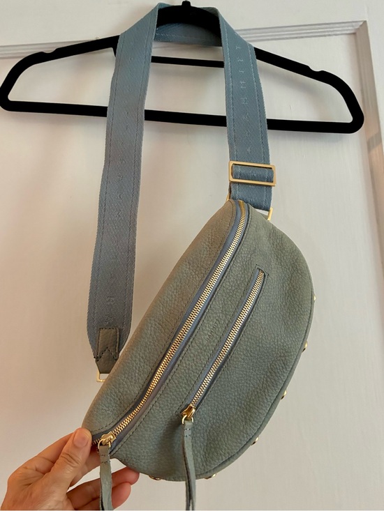 Hammitt Handbags - HAMMITT Charles Medium Crossbody Belt Bag Bay Blue Nubuck PRE-OWNED